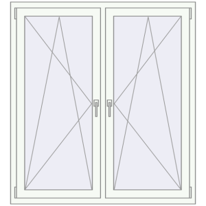 Купити Вікна 1300x1430 мм REHAU Euro 70 Білий (RAL 9016) з двох сторін