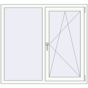 Купити Вікна 1280x1180 мм REHAU SYNEGO MD Білий (RAL 9016) з двох сторін