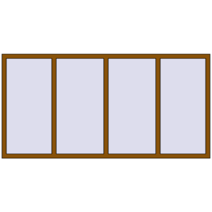 Вікна 2400x1200 мм REHAU Euro 70. Вид зсередини Купити Вікна 2400x1200 мм REHAU Euro 70