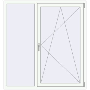 Купити Вікна 1400x1500 мм REHAU Brillant-Design Білий (RAL 9016) з двох сторін