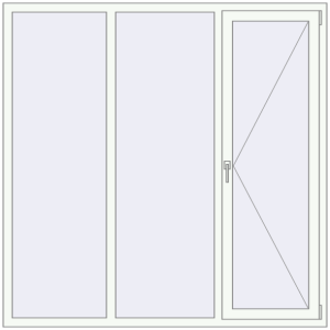 Купити Вікна 1800x1800 мм REHAU Euro 60 Білий (RAL 9016) з двох сторін