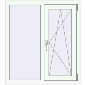 Купити Вікна 900x1000 мм REHAU SYNEGO MD Білий (RAL 9016) з двох сторін