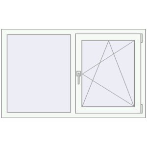 Вікна 1300x800 мм REHAU Euro 60. Вид зсередини Купити Вікна 1300x800 мм REHAU Euro 60