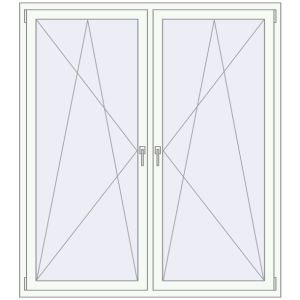 Вікна 1600x1800 мм REHAU SYNEGO MD Білий (RAL 9016) з двох сторін. Вид зсередини Купити Вікна 1600x1800 мм REHAU SYNEGO MD Білий (RAL 9016) з двох сторін