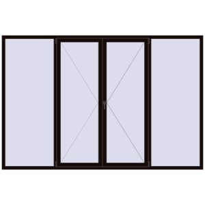 Купити Вікна 3000x2000 мм REHAU Euro 60 BLACK_BROWN з двох сторін