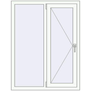 Вікна 1000x1300 мм REHAU Euro 60 Білий (RAL 9016) з двох сторін. Вид зсередини Купити Вікна 1000x1300 мм REHAU Euro 60 Білий (RAL 9016) з двох сторін