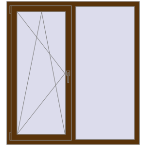 Вікна 1300x1400 мм REHAU Euro 60. Вид зсередини Купити Вікна 1300x1400 мм REHAU Euro 60