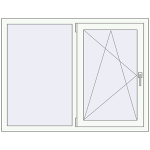 Вікна 1300x1000 мм REHAU Euro 70 Білий (RAL 9016) з двох сторін. Вид зсередини Купити Вікна 1300x1000 мм REHAU Euro 70 Білий (RAL 9016) з двох сторін