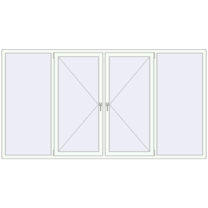 Вікна 2900x1550 мм REHAU Euro 70. Вид зсередини Купити Вікна 2900x1550 мм REHAU Euro 70