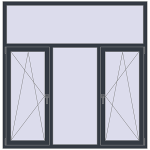 Вікна 1770x1800 мм REHAU Euro 60. Вид зсередини Купити Вікна 1770x1800 мм REHAU Euro 60