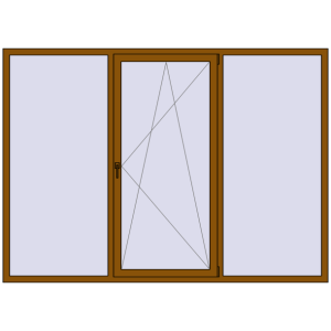 Купити Вікна 2500x1800 мм REHAU Euro 60 GOLDEN OAK з двох сторін