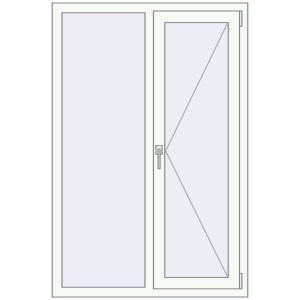 Купити Вікна 1000x1500 мм REHAU Euro 70 Білий (RAL 9016) з двох сторін