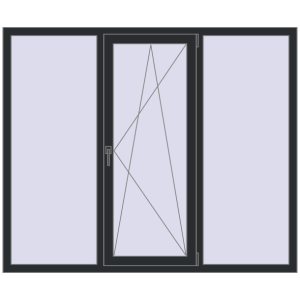 Купити Вікна 1800x1500 мм REHAU Euro 70 RAL 9017 Traffic black з двох сторін