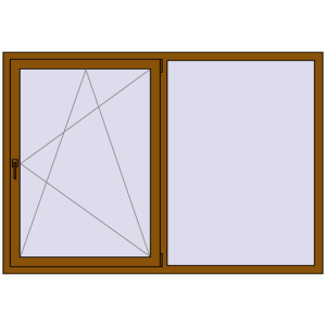 Купити Вікна 1920x1330 мм REHAU Euro 70 GOLDEN OAK з двох сторін