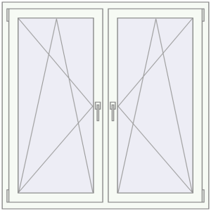 Купити Вікна 1300x1300 мм REHAU Euro 60 Білий (RAL 9016) з двох сторін