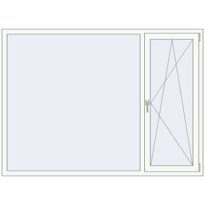 Купити Вікна 2000x1460 мм REHAU Euro 60 Білий (RAL 9016) з двох сторін