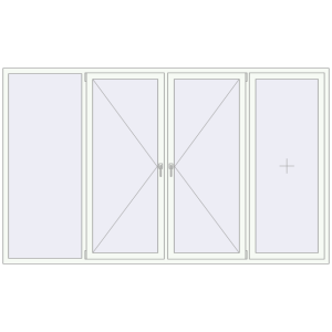 Вікна 3000x1800 мм REHAU Euro 60. Вид зсередини Купити Вікна 3000x1800 мм REHAU Euro 60