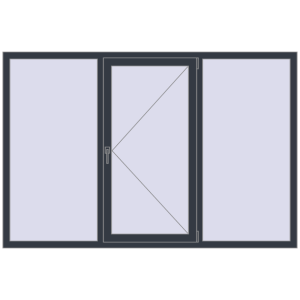 Купити Вікна 2100x1400 мм REHAU Euro 60 ANTHRACITE_GREY_STRUKTURAL з двох сторін