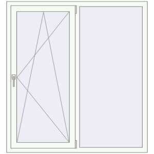 Купити Вікна 1400x1500 мм REHAU Euro 60 Білий (RAL 9016) з двох сторін