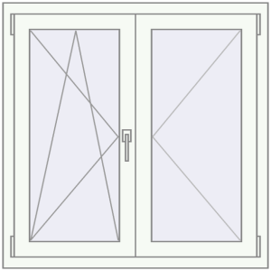 Купити Вікна 1000x1000 мм REHAU Euro 60 Білий (RAL 9016) з двох сторін