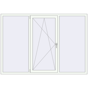 Вікна 2150x1500 мм REHAU Euro 60. Вид зсередини Купити Вікна 2150x1500 мм REHAU Euro 60