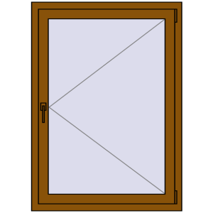 Купити Вікна 900x1250 мм REHAU Euro 60 GOLDEN OAK з двох сторін