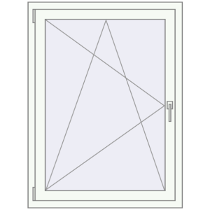 Вікна 850x1230 мм REHAU Brillant-Design. Вид зсередини Купити Вікна 850x1230 мм REHAU Brillant-Design