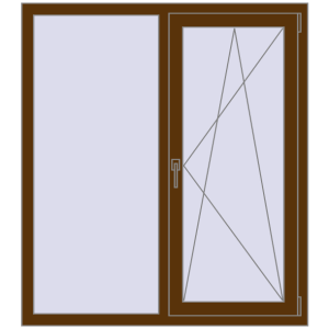 Вікна 1200x1350 мм REHAU Euro 60. Вид зсередини Купити Вікна 1200x1350 мм REHAU Euro 60