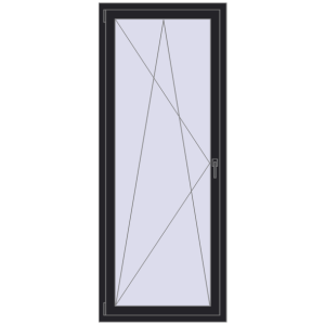 Купити Вікна 800x2000 мм REHAU Euro 70 BLACK_ULTI-MATT з двох сторін