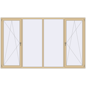 Купити Вікна 3000x1800 мм REHAU Euro 60 RAL 1014 Ivory з двох сторін