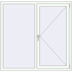 Вікна 1460x1430 мм REHAU Euro 60. Вид зсередини Купити Вікна 1460x1430 мм REHAU Euro 60