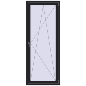 Вікна 800x2000 мм REHAU SYNEGO MD BLACK_ULTI-MATT з двох сторін. Вид зсередини Купити Вікна 800x2000 мм REHAU SYNEGO MD BLACK_ULTI-MATT з двох сторін
