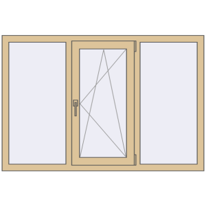 Купити Вікна 1500x1005 мм REHAU Euro 60 RAL 1014 Ivory з двох сторін