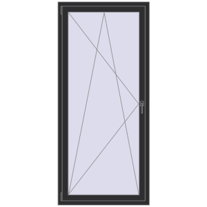 Купити Вікна 900x2000 мм REHAU SYNEGO MD ANTHRACITE_GREY_GLATT з двох сторін