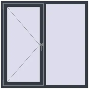 Вікна 1400x1400 мм REHAU Euro 60. Вид зсередини Купити Вікна 1400x1400 мм REHAU Euro 60