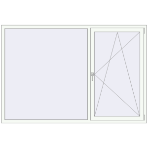 Вікна 2150x1450 мм REHAU Euro 60. Вид зсередини Купити Вікна 2150x1450 мм REHAU Euro 60