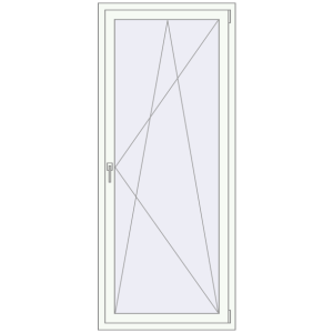 Вікна 800x2000 мм REHAU Euro 70 Білий (RAL 9016) з двох сторін. Вид зсередини Купити Вікна 800x2000 мм REHAU Euro 70 Білий (RAL 9016) з двох сторін