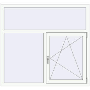 Купити Вікна 1400x1300 мм REHAU Euro 70 Білий (RAL 9016) з двох сторін