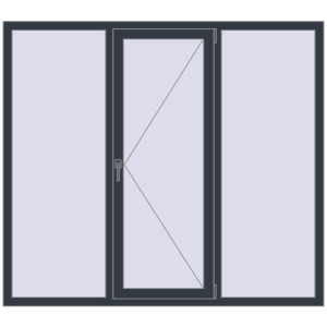 Купити Вікна 1800x1600 мм REHAU Euro 70 ANTHRACITE_GREY_STRUKTURAL з двох сторін