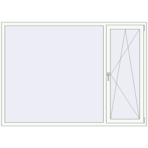 Вікна 2100x1500 мм REHAU Euro 60 Білий (RAL 9016) з двох сторін. Вид зсередини Купити Вікна 2100x1500 мм REHAU Euro 60 Білий (RAL 9016) з двох сторін