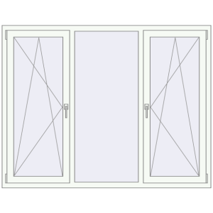 Купити Вікна 1800x1380 мм REHAU Euro 70 Білий (RAL 9016) з двох сторін