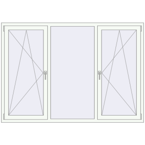 Купити Вікна 2020x1400 мм REHAU Euro 60 Білий (RAL 9016) з двох сторін