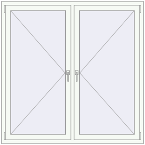 Купити Вікна 1550x1550 мм REHAU Euro 70 Білий (RAL 9016) з двох сторін