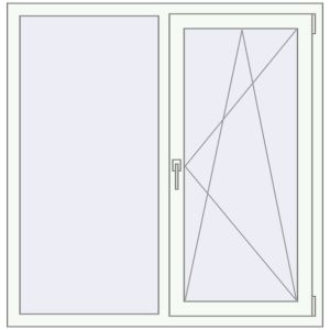 Купити Вікна 1300x1300 мм REHAU SYNEGO MD WALNUT ззовні