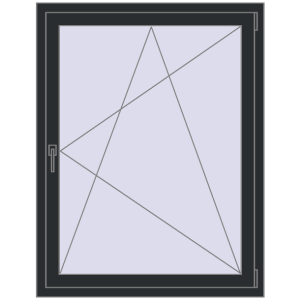 Купити Вікна 1005x1300 мм REHAU Euro 60 RAL 9017 Traffic black з двох сторін