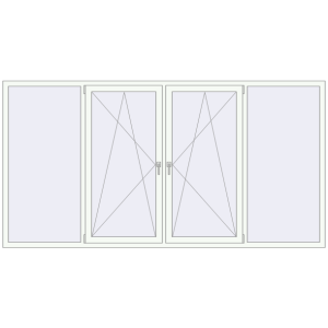 Купити Вікна 3000x1550 мм REHAU Euro 60 ANTHRACITE_GREY_STRUKTURAL ззовні