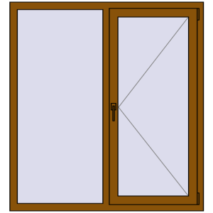 Купити Вікна 1300x1400 мм REHAU Euro 60 GOLDEN OAK з двох сторін