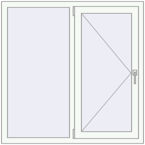 Вікна 1200x1200 мм REHAU Euro 60. Вид зсередини Купити Вікна 1200x1200 мм REHAU Euro 60