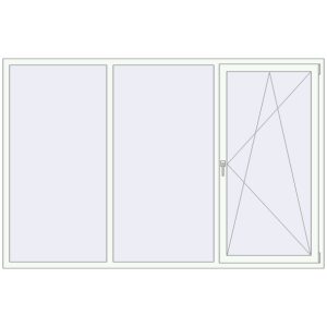 Купити Вікна 2500x1630 мм REHAU SYNEGO MD WALNUT ззовні