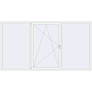 Купити Вікна 3130x1700 мм REHAU Euro 60 Білий (RAL 9016) з двох сторін